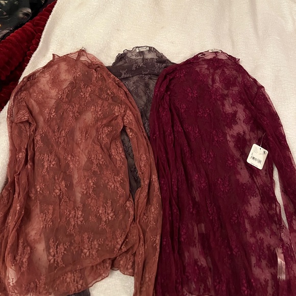 Free People Tops - Free People Lace Blouses in Pink, Purple, and Red